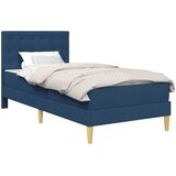  Okvir kreveta s madracem s uzglavljem Plava 90 x 200 cm tkanina | shoptok.hr