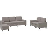  3-dijelni set sofa s jastucima smeđesivi od tkanine | shoptok.hr
