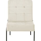  Stolica za opuštanje 65 x 79 x 87 cm krem bijela baršunasta | shoptok.hr