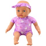  Lutka za igru u ljubičastom bodiju s trakom za glavu - 31 cm | Shoptok.si