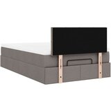 vidaXL Otomanski posteljni okvir z vzmetnico taupe 120x190 cm blago, (21607123) | Shoptok.si