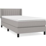 Maison Chic Box spring postelja - Vzmetna postelja z vzmetnico svetlo siva 80x200 cm blago SL20003, (21893492) Cene