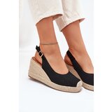 Boto Wedge Sandals For Women With Braiding Black Tulliata | shoptok.hr