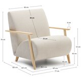 Kave Home Bež/krem fotelja od šenila Meghan – | shoptok.hr