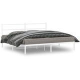  Metalni okvir za krevet s uzglavljem bijeli 180x200 cm | shoptok.hr