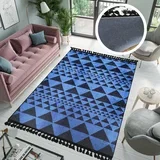 tepih 160cm x 230cm Trougao, Plavi
