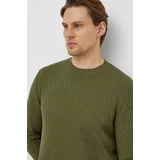 Sisley Bombažen pulover zelena barva