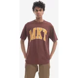 Market Pamučna majica boja: smeđa, s tiskom, 399001368-brown