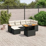 vidaXL 7-dijelni set vrtnih sofa od poliratana s jastucima crni | shoptok.hr