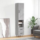 vidaXL Visoka komoda siva sonome 34 5x34x180 cm od konstruiranog drva | shoptok.hr