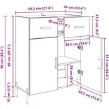 Kreveta Crni hrast 69 5 x 34 x 90 cm Konstruirano drvo | shoptok.hr