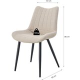 MID.YOU Set Stolov Lotta, Krem Barva, 2 Kos | Shoptok.si