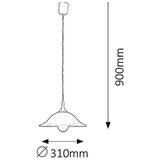 Rabalux alabastro visilica D30 E27 60W bela | Eponuda.com