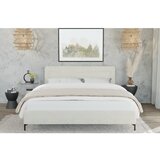 Ropez Bež tapecirani bračni krevet s podnicom 200x200 cm Barker – | shoptok.hr