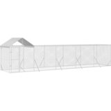 Vanjski kavez za pse s krovom srebrni 10x2x2,5m pocinčani čelik | shoptok.hr