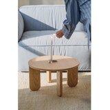 noo.ma Okrogla klubska mizica z mizno ploščo v hrastovem dekorju v naravni barvi ø 55 cm Kuvu – | Shoptok.si