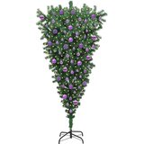  Preokrenuto umjetno božićno drvce s lopticama Zelena 180 cm PVC | shoptok.hr