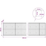  Gabion s žicom debljine 5 mm i mrežom 10x10 cm 550x30x100 cm | shoptok.hr