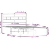 vidaXL Metalni okvir kreveta bez madraca boja hrasta 120x200 cm | shoptok.hr