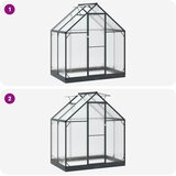  Vrtni staklenik s vratima Antracit 183,5 x 123 x 207 cm | Eponuda.com