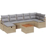  8-delni vrtni set z blazinami Bež poli ratan | Shoptok.si