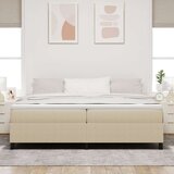 Box Spring Krevet s Madracem Svijetlo Zeleni Sivi 200x200 cm Kord Tkanina | shoptok.hr
