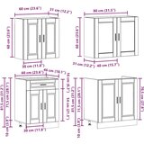 vidaXL 4-dijelni set kuhinjskih ormarića Kalmar konstruiranog drva | shoptok.hr