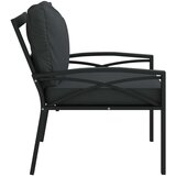  Vrtne stolice sa sivim jastucima 2 kom 68 x 76 x 79 cm čelične | shoptok.hr
