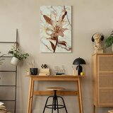  Slika - Elegance of a Flower (1-part) - Delicate Lily on Marble in Sepia 60x90 | shoptok.hr