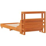 vidaXL Posteljni okvir z vzglavjem voščeno rjava 75x190 cm borovina, (21304061) | Shoptok.si