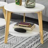 SoBuy komplet 2 konzolnih mizic bele barve v skandinavskem slogu, (20814853) | Shoptok.si