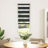 vidaXL Zavjesa zebra crna 45x150 cm širina tkanine 40,9 cm poliester | shoptok.hr