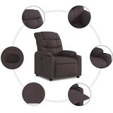  Naslonjač od tkanine tamnosmeđi | shoptok.hr