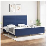  Za krevet s uzglavljem plavi 200 x 200 cm od tkanine | shoptok.hr