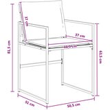  Vrtni set za objed 5 pcs Bijela i antracit 80 x 80 x 73 cm | shoptok.hr