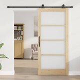  Klizna vrata ORKDAL 93 x 202 cm Masivna borovina i staklo | shoptok.hr