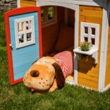 Kondela Plišasti pes, rjava/rdeče črte, 140 cm, REXO tip 3 | Shoptok.si