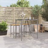  Barski stol sa staklenom pločom sivi 110x70x110 cm poliratan | shoptok.hr
