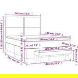  Box spring posteljni z vzmetnico črn 140x190 cm blago | Shoptok.si