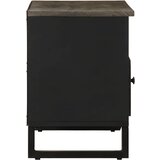  ormarić crni 80x33x46 cm od masivnog drva manga | shoptok.hr