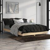 Maison Chic Posteljni okvir - Dvoposteljna postelja - Zakonska postelja brez vzmetnice hrast 120x190 cm inženirski les-J11907, (21766779) | Shoptok.si