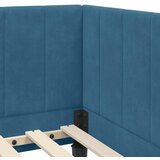  Kutni okvir kreveta s uzglavljem Plava 80 cm x 200 cm Baršun | shoptok.hr