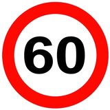  NALJEPNICA OGRANIČENJA BRZINE 60km/h Cijene