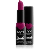 NYX Professional Makeup Suède Matte Lipstick šminka z mat učinkom klasično rdečilo za ustnice šminka 3,5 g odtenek 11 Sweet Tooth za ženske | Shoptok.si