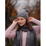 Vuch Pleteni šal Nurit Grey s uzorkom točkica, 24,5 x 200 cm | shoptok.hr