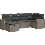 Maison Chic Seti vrtnega pohištva - Vrtna garnitura - Vrtni pohištvo set 6-delna z blazinami siv poli ratan, (21806177) | Shoptok.si