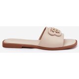 Boto Flat Ladies Sandals With Decorative Detail Beige Nenitta | ePonuda.com