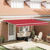 vidaXL Automatska uvlačiva tenda crvena 450x300 cm, Tenda zamjenska tkanina za okvir 4,5x3 m crvena Cijene