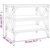  Bočni stolić siva boja hrasta 55x38x45 cm od konstruiranog drva | shoptok.hr