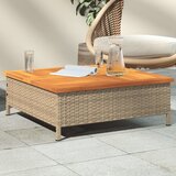 vidaXL Vrtni stol bež 70 x 70 x 25 cm od ratana i bagremovog drva Cijene